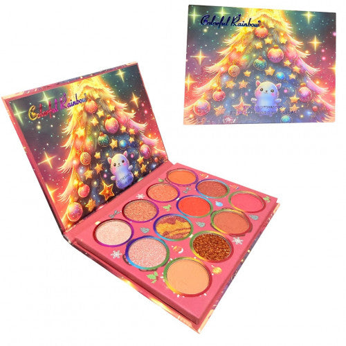 PALETA DE SOMBRAS ARBOL DE NAVIDAD RAINBOW X12 TONOS 2003