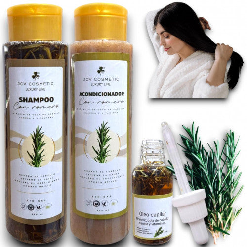 TRIO CAPILAR ANTICAIDA DE ROMERO JCV COSMETIC 450ML