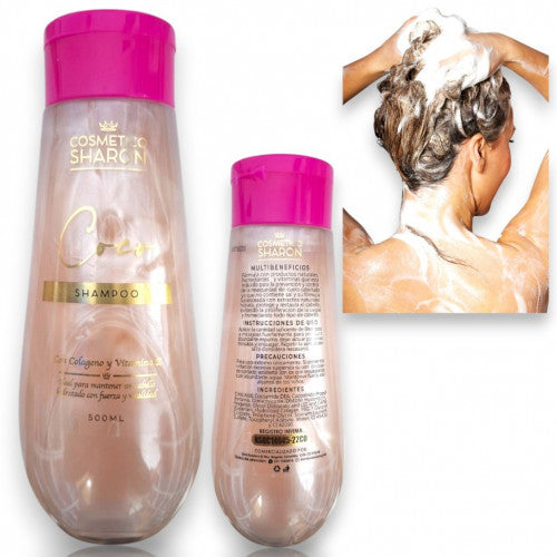 SHAMPOO DE COCO CON COLAGENO Y VITAMINA E SHARON 500ML