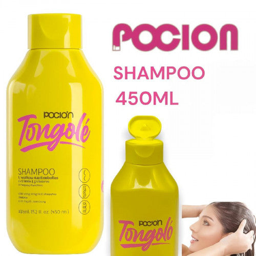 SHAMPOO HIDRATANTE PARA CABELLOS ONDULADOS Y RIZADOS TONGOLE 450ML POCION