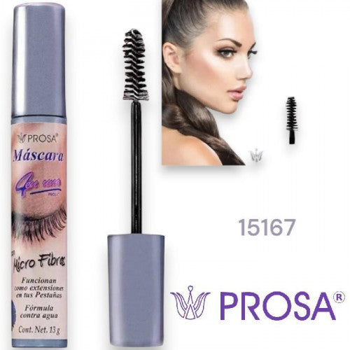 PESTAÑINA PROFESSIONAL A PRUEBA DE AGUA MICROFIBRA 13G PROSA EMPAQUE GRIS 15167