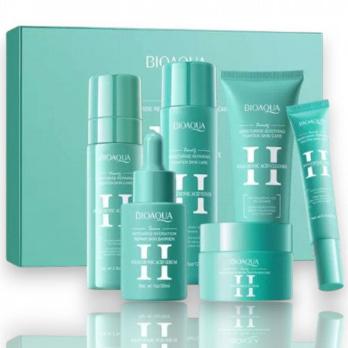KIT DE SKIN CARE HIDRATANTE Y REJUVENECEDOR X6 PIEZAS DE ACIDO HIALURONICO BIOAQUA BQY18878