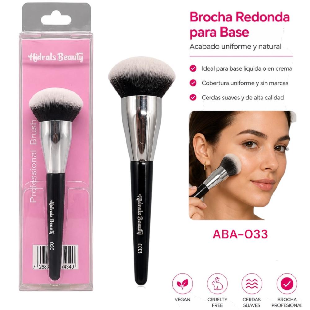 BROCHA PROFESIONAL REDONDA PARA BASE HIDRALS ABA-033