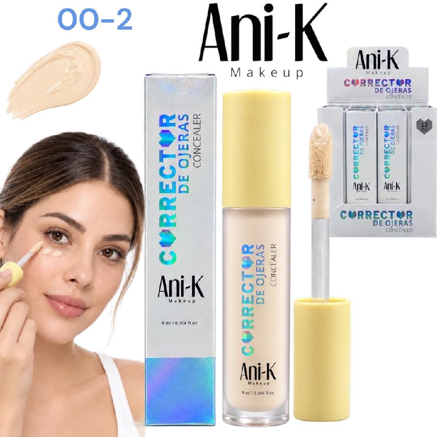 CORRECTOR LIQUIDO GRANDE CON APLICADOR 9ML TONO #00-2 ANI-K CA2668-00-2