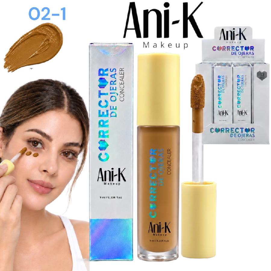 CORRECTOR LIQUIDO GRANDE CON APLICADOR 9ML TONO #02-1 ANI-K CA2668-02-1