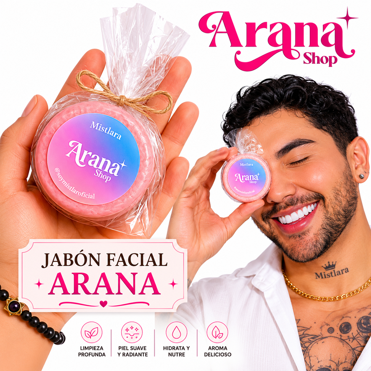 JABON FACIAL ARANA PARA MANCHAS & EL ACNE