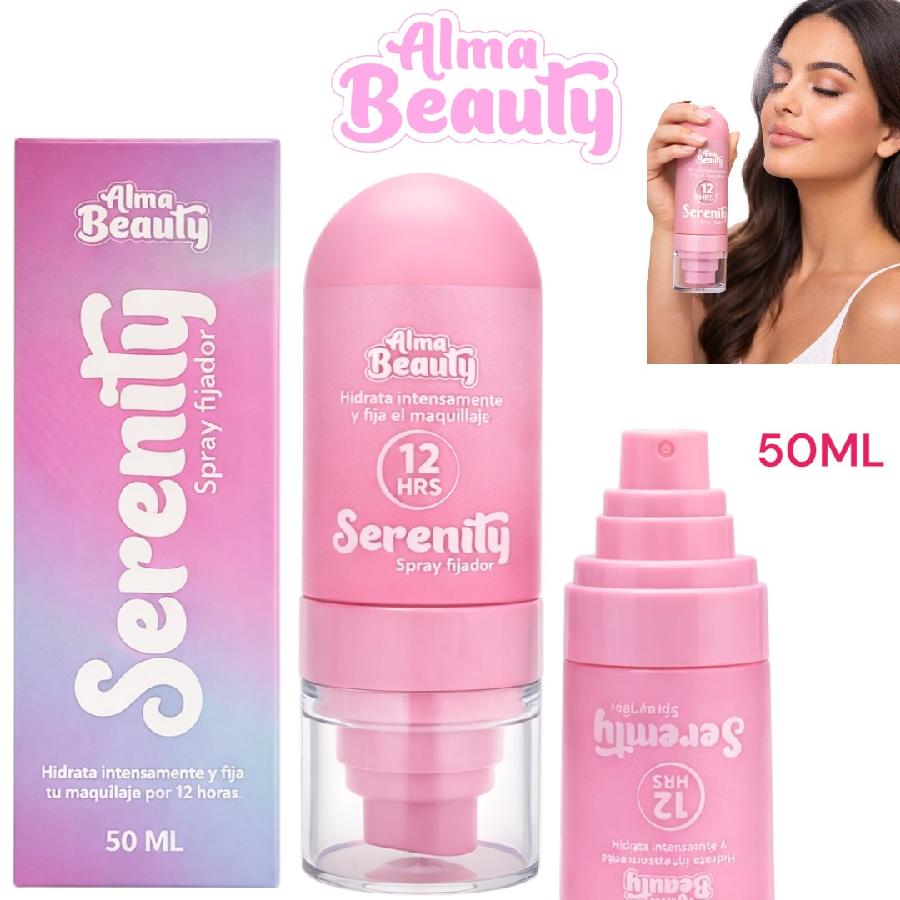FIJADOR DE MAQUILLAJE SERENITY 12H 50ML ALMA BEAUTY ABM-039