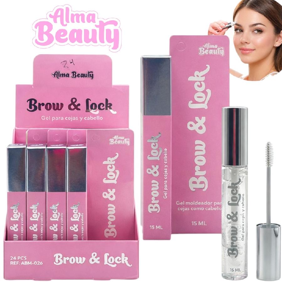 GEL PARA CEJAS Y CABELLO BROW & LOCK 15ML ALMA BEAUTY ABM-026