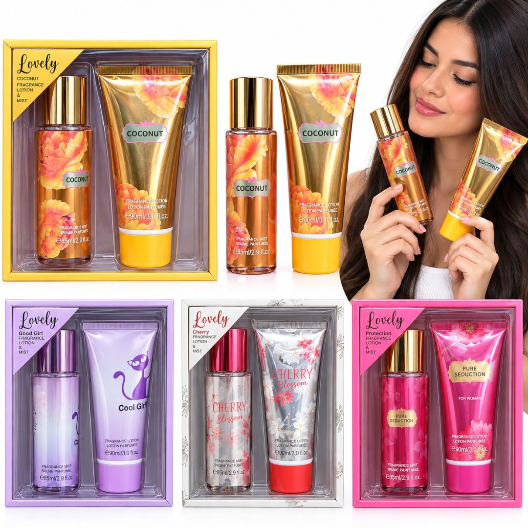 KIT DE FRAGANCIA + LOTION PERFUMADA LOVELY FOR WOMEN T-108