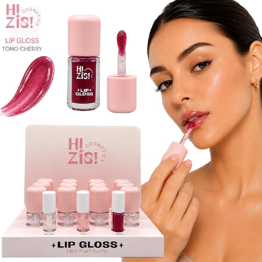 LIP GLOSS SHINE PROFESIONAL TONO CHERRY HI ZIS! HZ419-CH