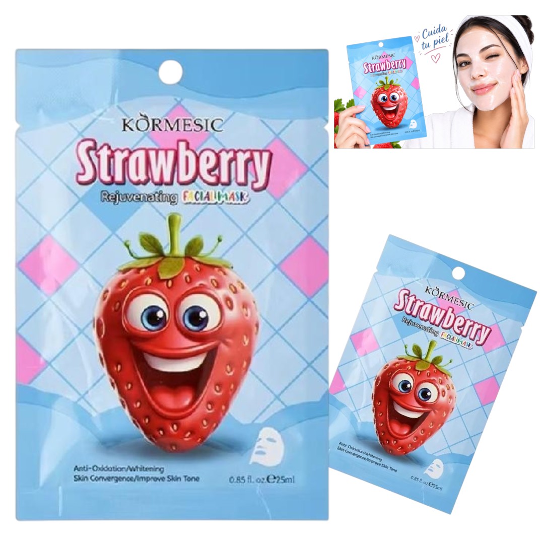 MASCARILLA FACIAL HIDRATANTE STRAWBERRY KORMESIC KMC53746