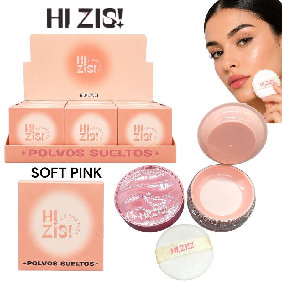 POLVO SUELTO CON APLIACADOR SOFT PINK HI ZIS! HZ401