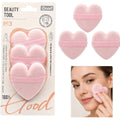 SET X3 DE BORLAS DE MAQUILLAJE DE CORAZONCITO BEUATY TOOL GM85467