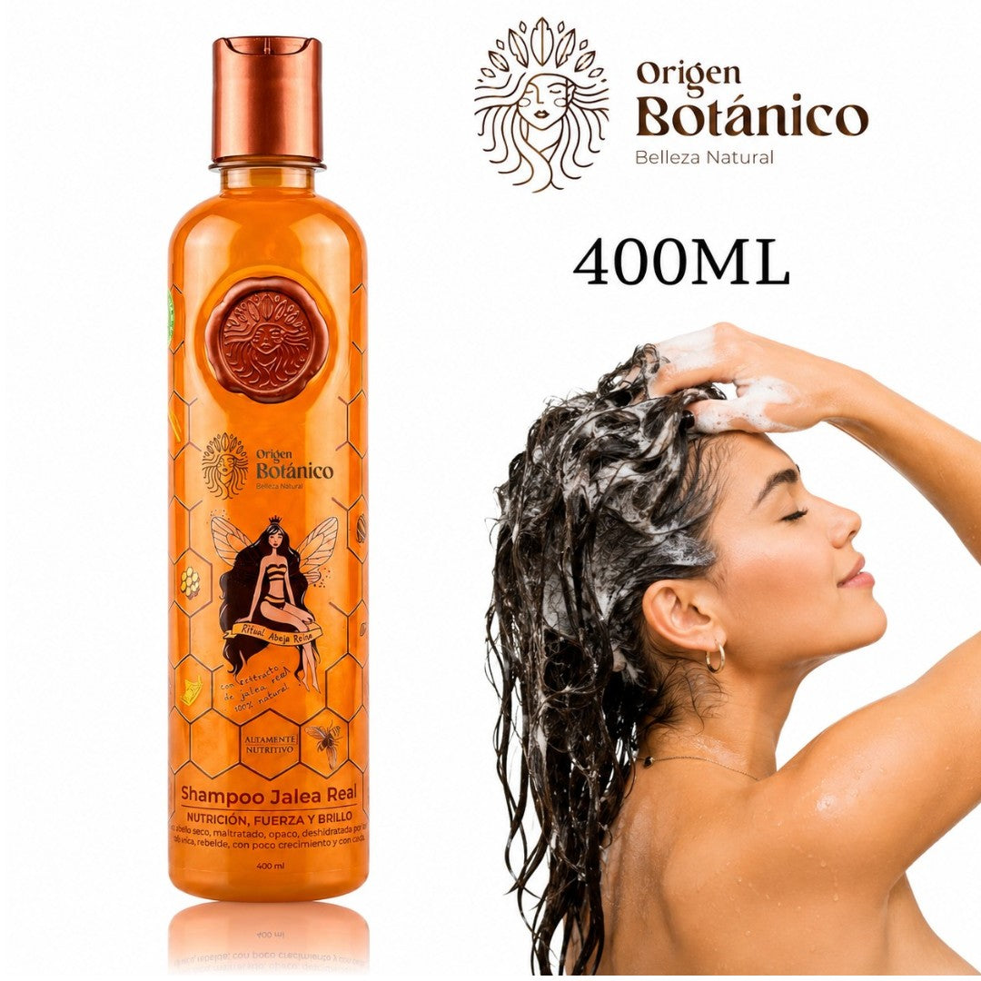 SHAMPOO CAPILAR JALEA REAL 400ML ORIGEN BOTANICO