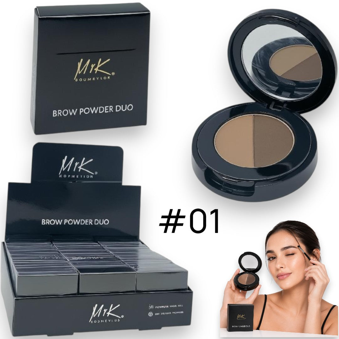 SOMBRA DE CEJAS BROW POWDER DUO TONO #1 MYK-6102-01