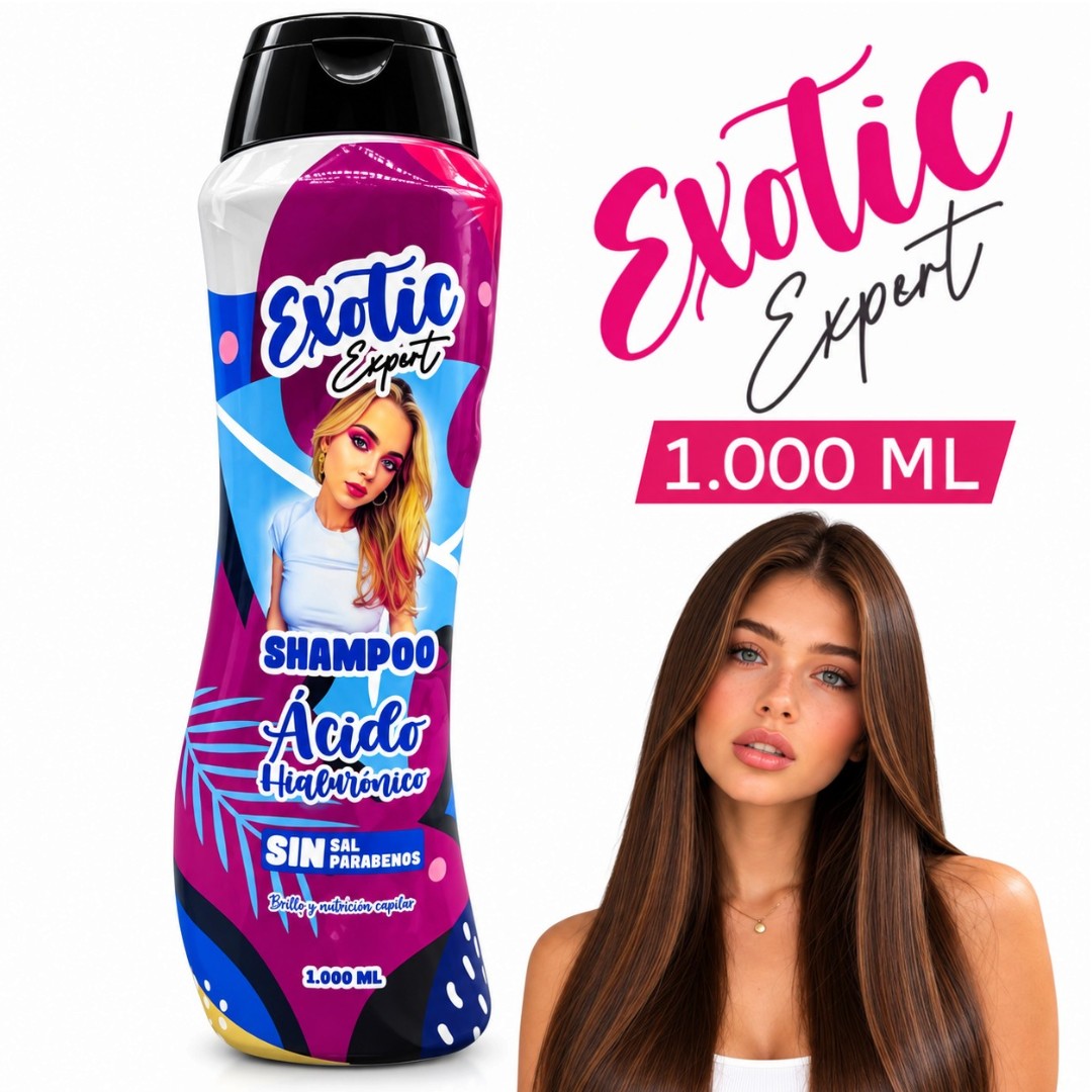 SHAMPOO EXOTIC EXPERT ACIDO HIALURONICO 3 EN 1 1000 ML