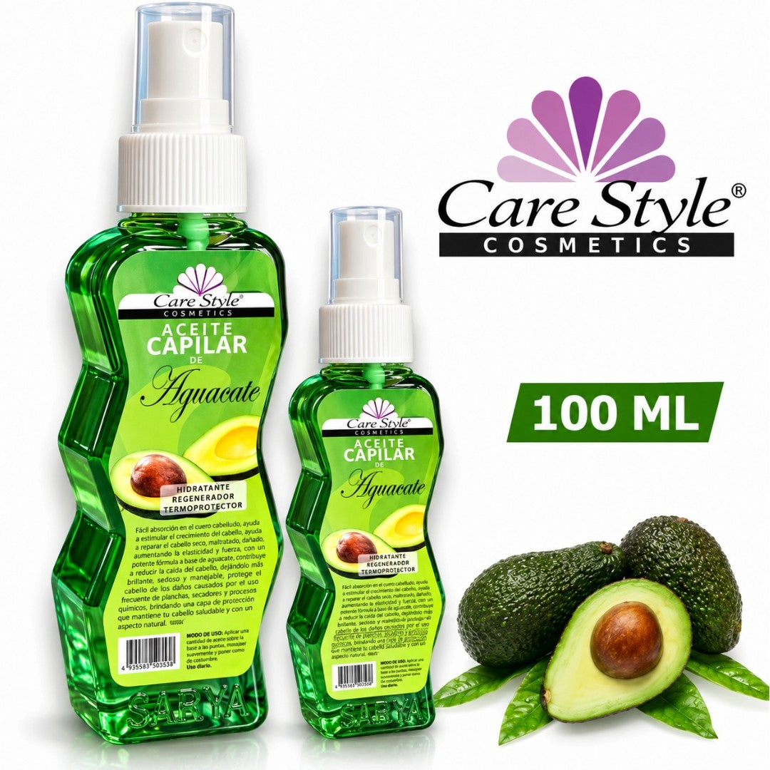 ACEITE CAPILAR HIDRATANTE TERMOPROTECTOR DE AGUACATE CARE STYLE 100ML