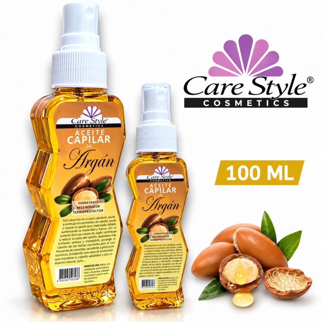 ACEITE CAPILAR HIDRATANTE TERMOPROTECTOR DE ARGAN CARE STYLE 100ML