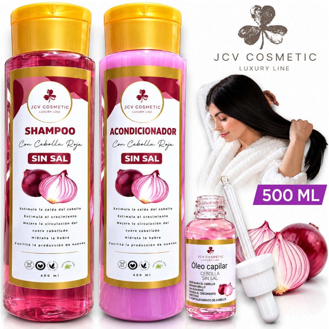 TRIO CAPILAR DE CEBOLLA JCV COSMETIC 450ML