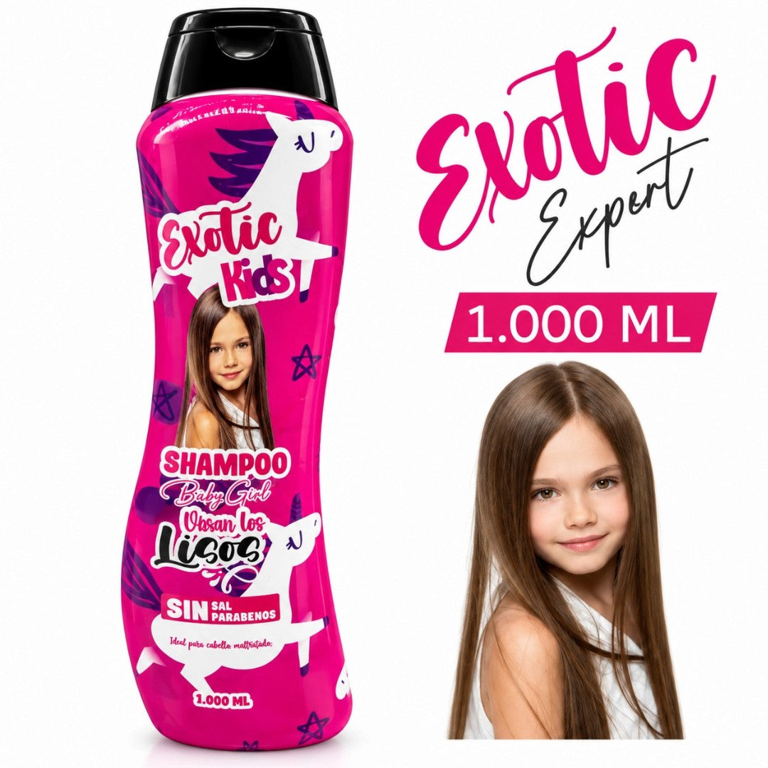 SHAMPOO EXOTIC KIDS LISOS BABY GIRL 1000ML